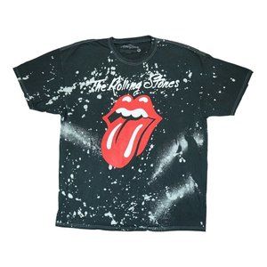 The Rolling Stones Men's Stencil Drip Tongue Distressed Graphic T-Shirt Size‎ XL